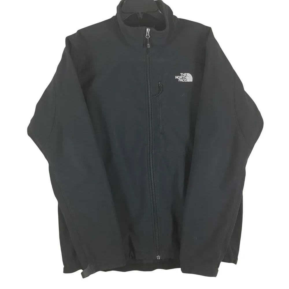 The North Face Softshell Jacket Mens XL Black Full Zip Apex Bionic Coat